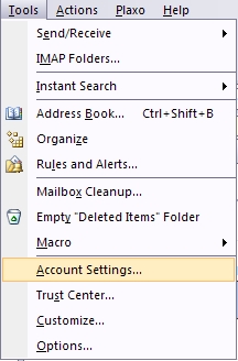 Tools Menu Tools Menu